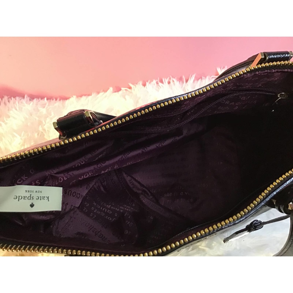♦️HP♦️ Kate Spade Black & Pink Floral Cameron Street Small Lucie Street Tote - Picture 4 of 5
